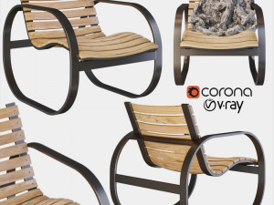 parc rocking chair Modelo 3D