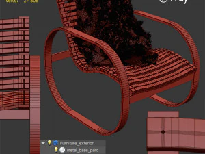 parc rocking chair 3D Model