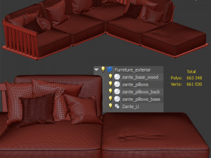 flexform zante u 3D Модель