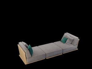 flexform zante ottoman 3D Model