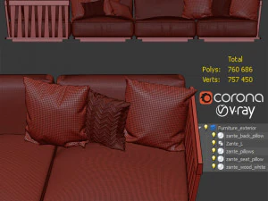 flexform zante l 3D Model