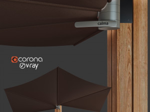 wall-mounted garden umbrella Modèle 3D