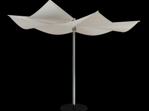 round garden umbrella 3D Model