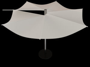 round garden umbrella Modèle 3D