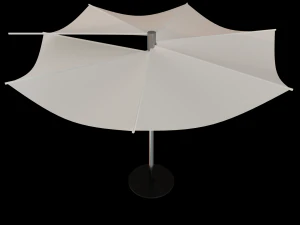 round garden umbrella 3D Model