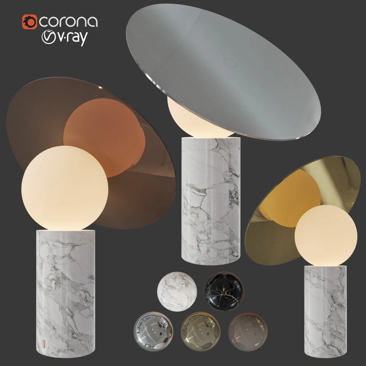 bola disc table 3D Model .c4d .max .obj .3ds .fbx .stl .blend
