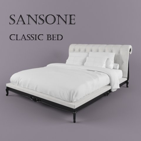 sansone classic bed Model 3D .c4d .max .obj .3ds .fbx .stl .blend 
