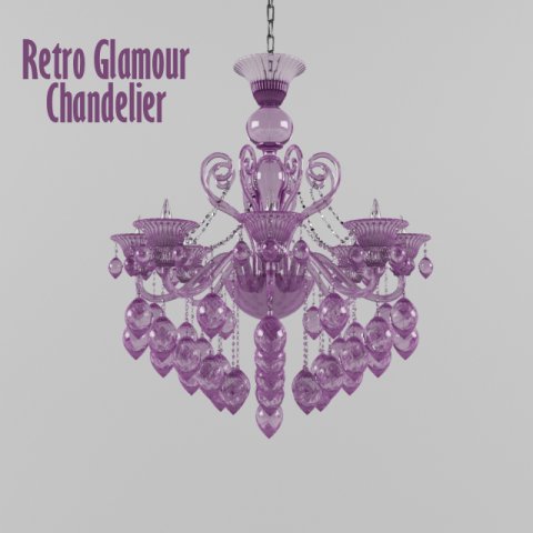 retro glamour chandelier 3D Model .c4d .max .obj .3ds .fbx .stl .blend 