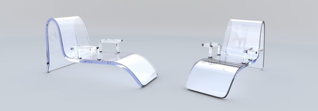 glass chair Model 3D .c4d .max .obj .3ds .fbx .stl .blend