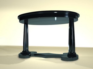 biedermeier black table Model 3D