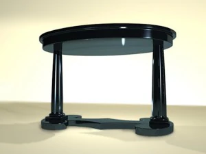 biedermeier black table 3D Model