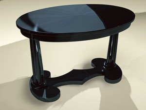 biedermeier black table 3D Model