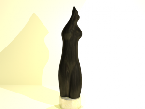 wood statue Model 3D