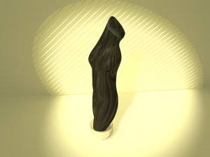 wood statue 3D 模型
