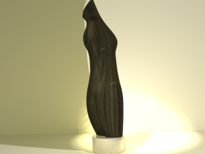 wood statue 3D 模型