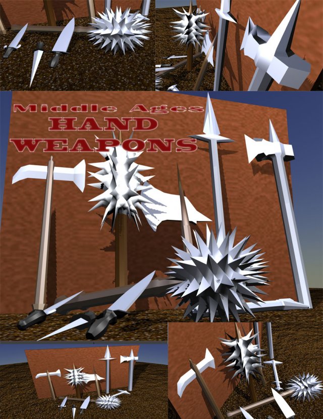 middle ages hand 3D Model .c4d .max .obj .3ds .fbx .stl .blend 