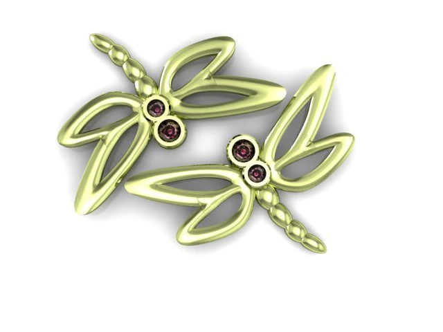 butterfly earring 3D Model .c4d .max .obj .3ds .fbx .stl .blend 