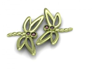 butterfly earring Modèle 3D