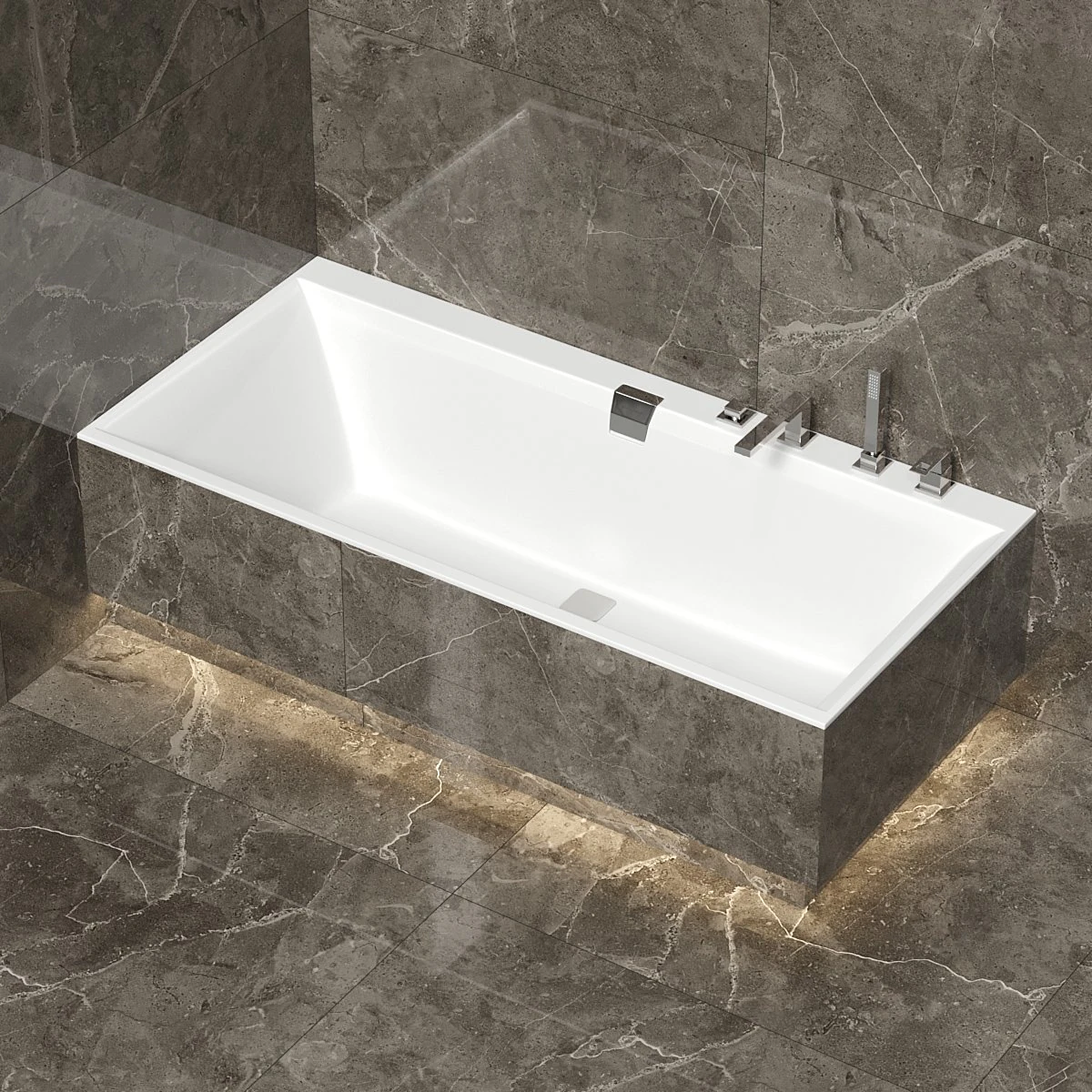 Bath VilleroyBoch Squaro Edge 12 3D Model .c4d .max .obj .3ds .fbx .stl .blend 