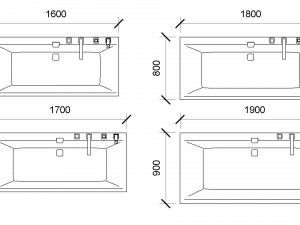 Bath VilleroyBoch Squaro Edge 12 3D मॉडल