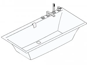 Bath VilleroyBoch Squaro Edge 12 3D Model