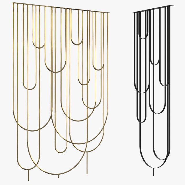 Decorative partition 023 3D Model .c4d .max .obj .3ds .fbx .stl .blend 