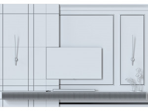 Wall with TV 043 3D Model