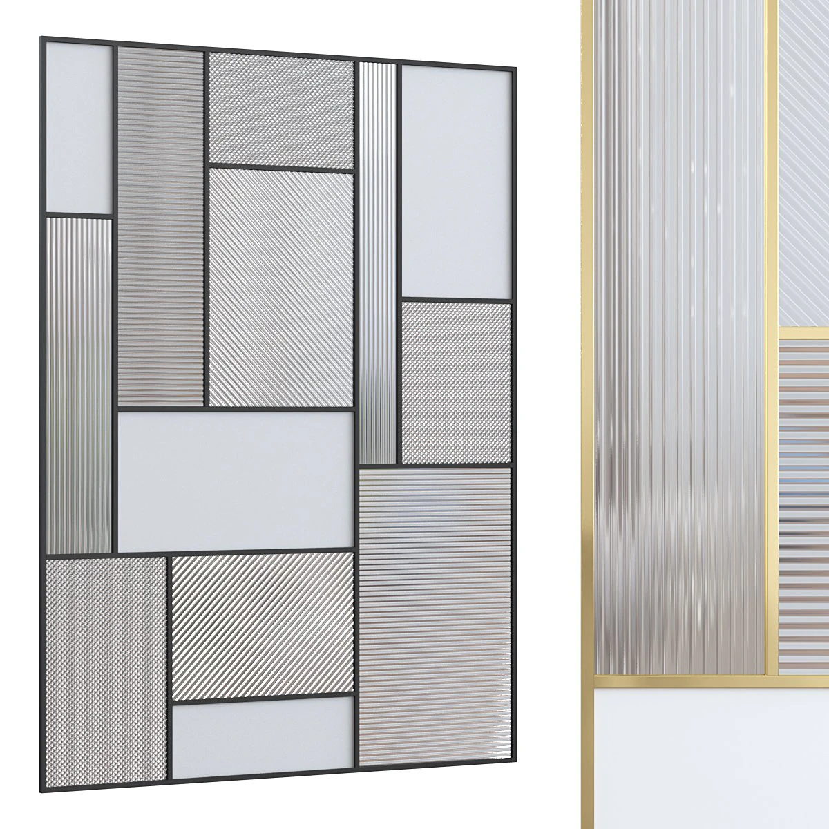 Decorative partition 025 3D Model .c4d .max .obj .3ds .fbx .stl .blend 
