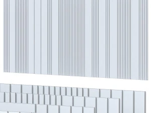 Decorative wall 308 3D Model