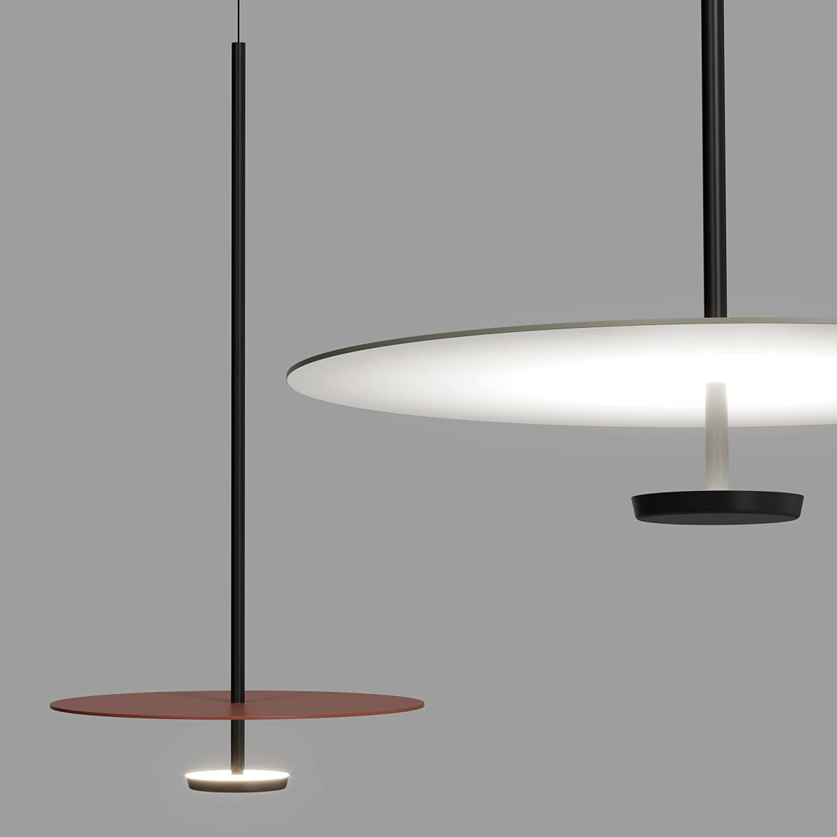 Hanging lamps Vibia Flat 3D Model .c4d .max .obj .3ds .fbx .stl .blend 