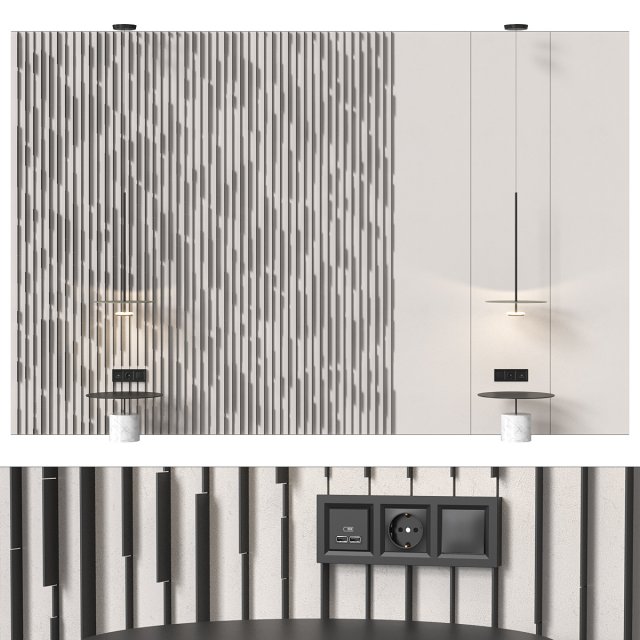 Headboard 041 Modelo 3D .c4d .max .obj .3ds .fbx .stl .blend 