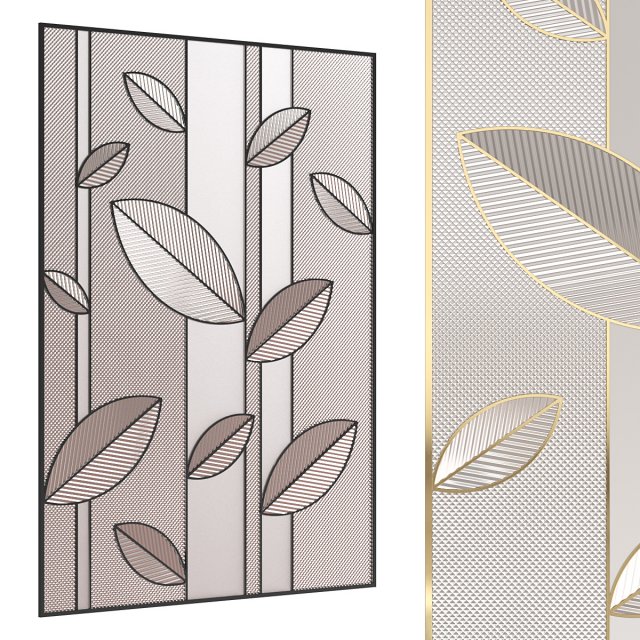 Decorative partition 028 3D Model .c4d .max .obj .3ds .fbx .stl .blend 