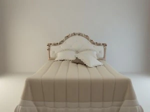 bed with flowers 3D Model