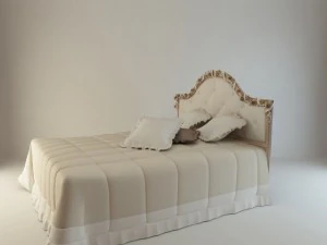 bed with flowers 3D Model