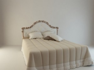 bed with flowers 3D 모델