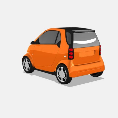 orange car 3D Model .c4d .max .obj .3ds .fbx .stl .blend 