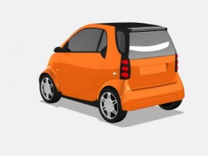 orange car 3D-Modell