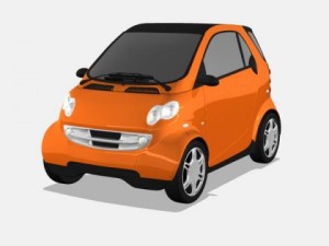 orange car 3D Model