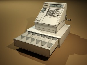 cashdesk from 1990th 3D 模型