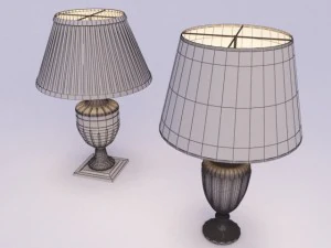 dois candeeiros de mesa Modelo 3D