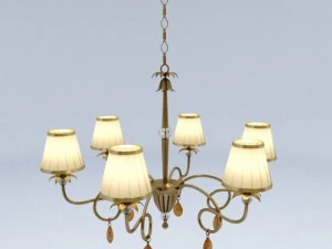 lustre de seis folhas Modelo 3D