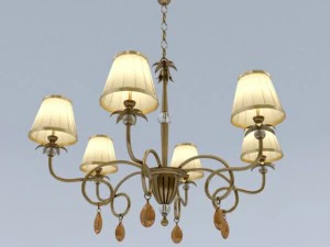 lustre de seis folhas Modelo 3D