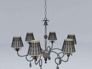 six leaf chandelier 3D Model