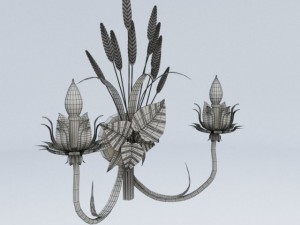 rice wall lamp 3D Model