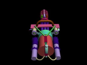 macchina M134 Modello 3D