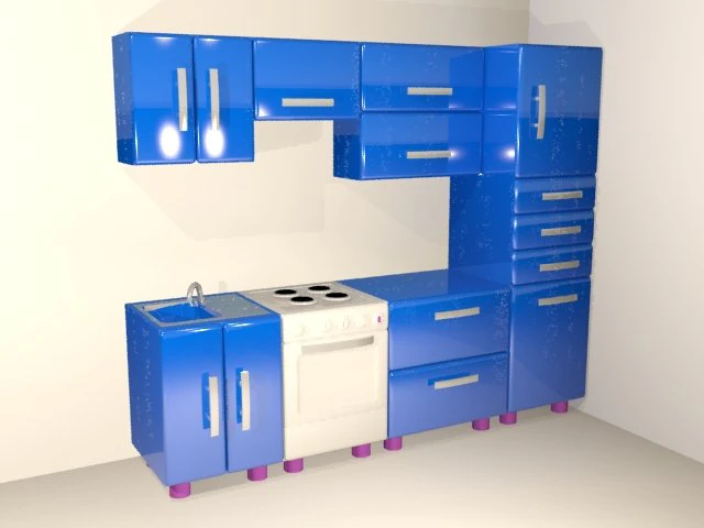 kitchen 3D Model .c4d .max .obj .3ds .fbx .stl .blend 