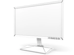 monitor samsung s27 850d 3d model 3D Model