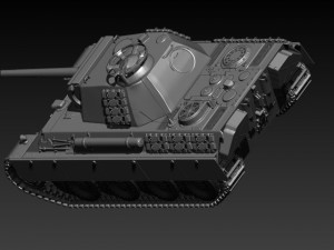 panther tank hd 3D Модель