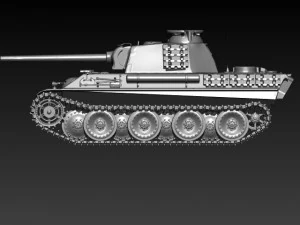 panther tank hd 3D Model
