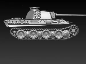panther tank hd 3D Model